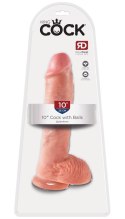 Dildo King Cock z jądrami PVC 25 cm