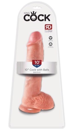 Dildo King Cock z jądrami PVC 25 cm