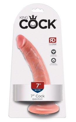Dildo King Cock z przyssawką 7 cali cieliste 20,5 cm