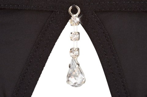 Błyszczący komplet Rhinestone Abierta Fina z dżetami 85C