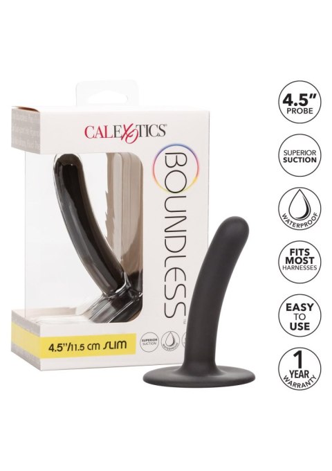 Dildo analne Boundless silikonowe czarne 11.5 cm