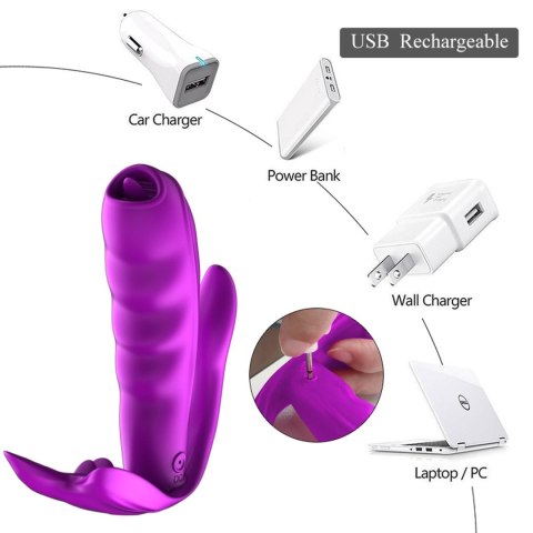 Stymulator silikonowy do majtek Fox USB 7 funkcji z ogrzewaniem