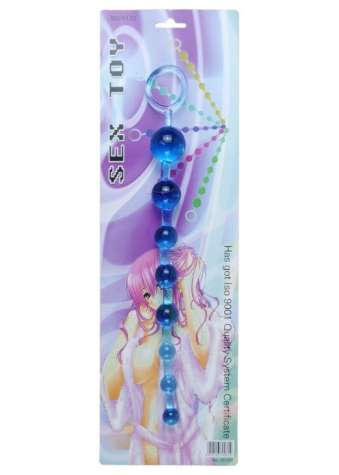 Kulki analne żelowe EasyLove 10 niebieskich 29 cm