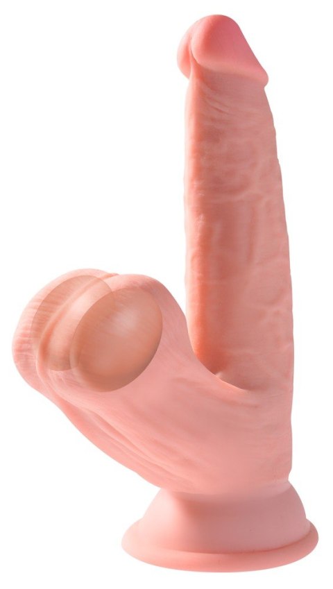 Dildo z cyberskóry King Cock Plus z kołyszącymi jądrami 19,5 cm