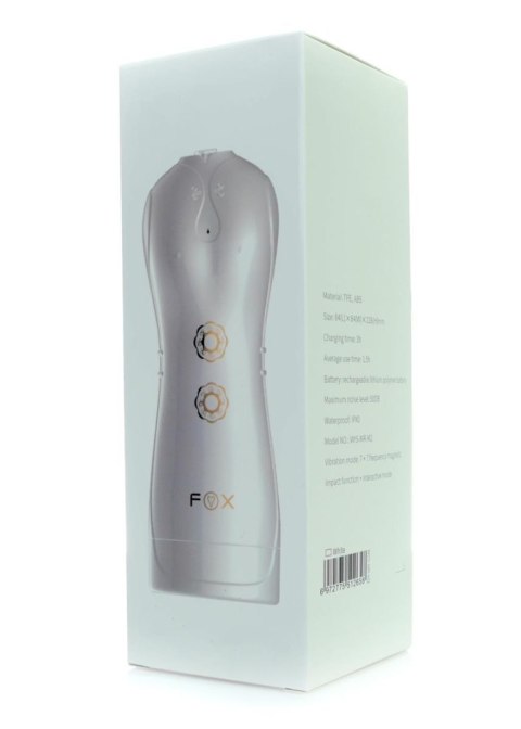 Pulsujący wibrujący masturbator B Series Fox biały USB