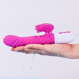 Wibrator króliczek silikonowy z pchnięciem i ogrzewaniem fioletowy USB
