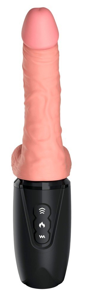 Wibrator realistyczny King Cock Plus z pchnięciami USB 27 cm