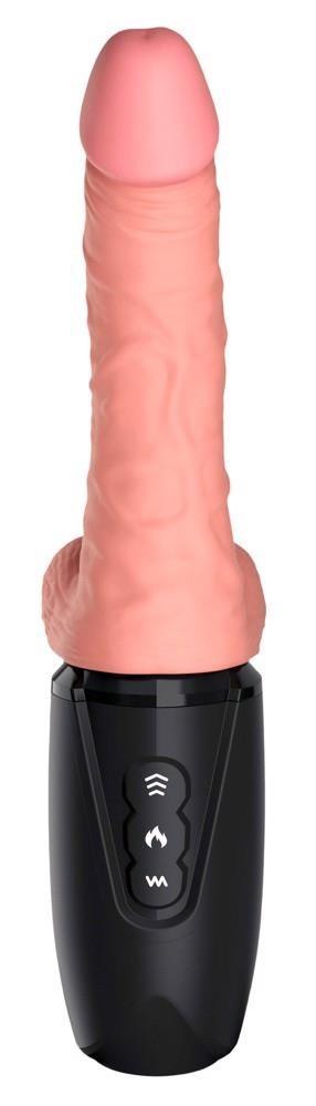 Wibrator realistyczny King Cock Plus z pchnięciami USB 27 cm