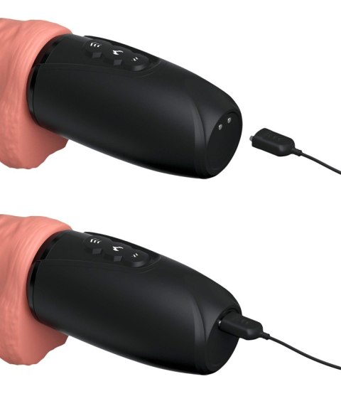 Wibrator realistyczny King Cock Plus z pchnięciami USB 27 cm