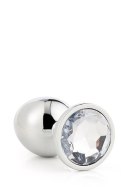 Aluminiowy korek analny Gleaming Love srebrny medium