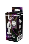 Aluminiowy korek analny Gleaming Love srebrny medium