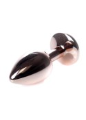 Biżuteria analna stalowa HeavyFun Red Gold Clear 7 cm