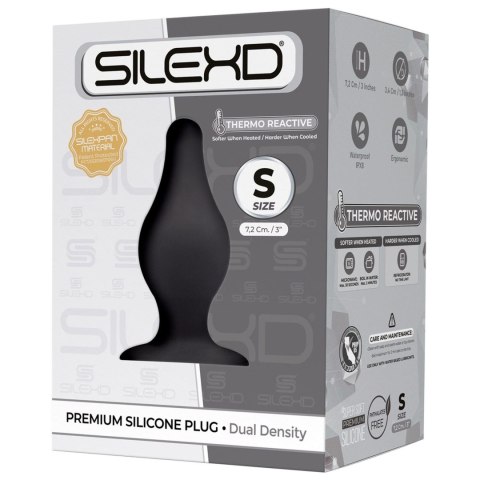 Korek analny silikonowy Silexd Model 2S czarny 7cm