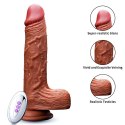 Realistyczny wibrator Fox rotacyjny teleskopowy z ogrzewaniem 21cm USB