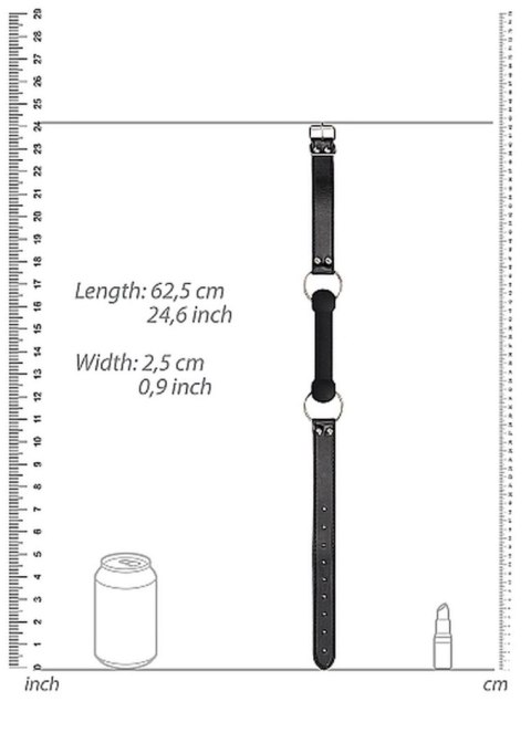 Knebel bitowy silikonowy Ouch czarny 12,5 cm