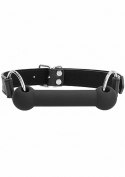 Knebel bitowy silikonowy Ouch czarny 12,5 cm