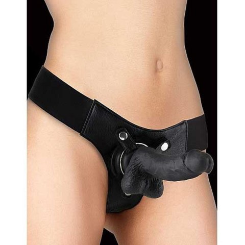 Realistyczny strap-on Ouch czarny 18 cm