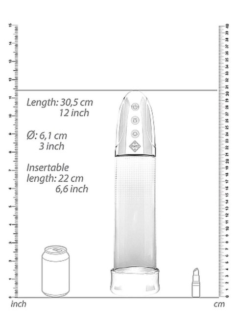 Automatyczna pompka próżniowa Pumped transparentna USB 20 cm