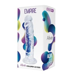 Dildo żelowe realistyczne Alive Empire przezroczyste 19 cm