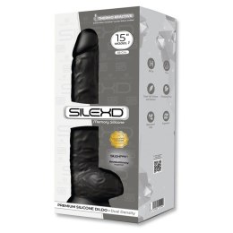 Dildo realistyczne Silexd XXL z przyssawką 38 cm czarny