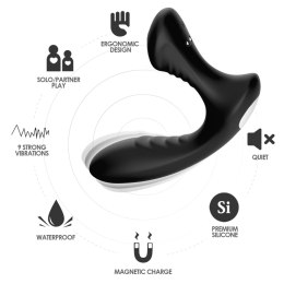 Masażer prostaty ergonomiczny silikonowy B Series Joy Storm czarny USB