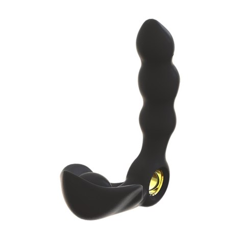 Masażer prostaty Angelo potrójna stymulacja czarny silikonowy USB
