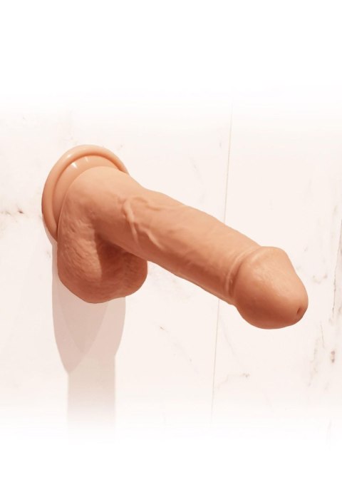 Dildo wibrujące z rotującymi koralikami ToyJoy cieliste 21 cm