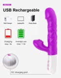 Wibrator silikonowy z językiem B Series Fox USB 23 cm