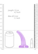 Dildo z przyssawką RealRock Crystal Clear przezroczyste 11 cm
