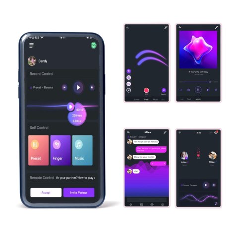 Pierścień erekcyjny Magic Motion Rise z aplikacją czarny