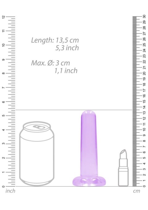 Przezroczyste dildo przyssawkowe RealRock 13,5 cm