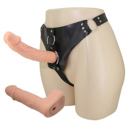 Regulowana uprząż z dwoma realistycznymi dildami Baile Jessica 20cm 13cm