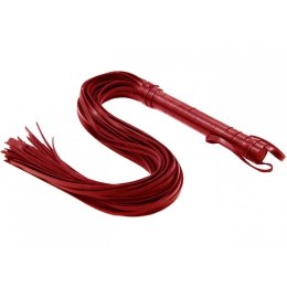 Długi czerwony bicz skórzany Alive 69 cm