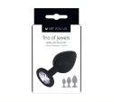 Zestaw zatyczek analnych Me You Us Trio of Jewels czarny