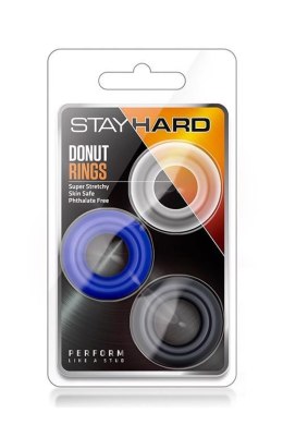 Pierścienie erekcyjne Stay Hard Blush TPE 3 sztuki