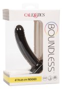 Dildo analne silikonowe Boundless prążkowane czarne 15 cm