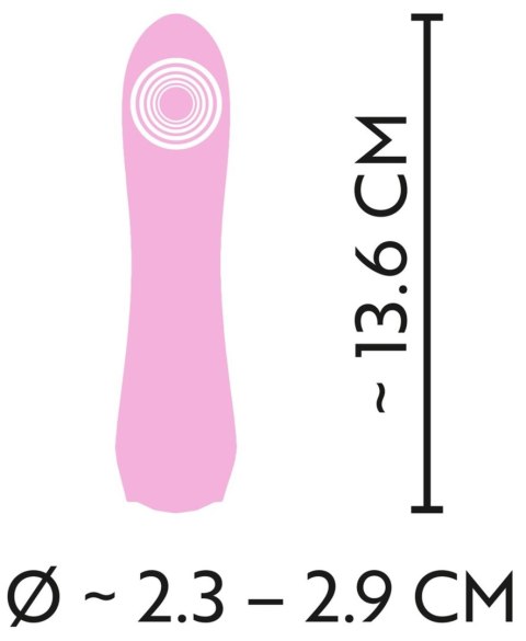 Mini wibrator Cuties Rose silikonowy różowy USB 14 cm