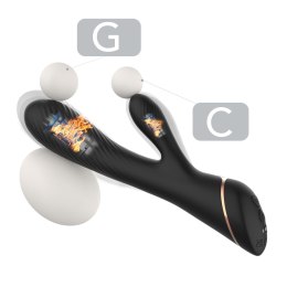 Wibrator króliczek Hare czarny silikonowy USB 9 wibracji