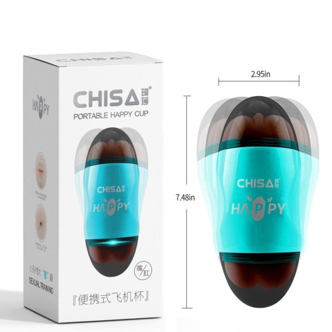 Masturbator Happy Cup z ustami i anusem 19 cm