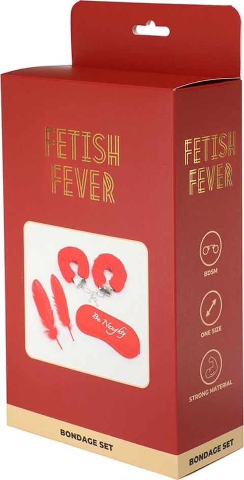 Zestaw bondage Fetish Fever czerwony 4 elementy