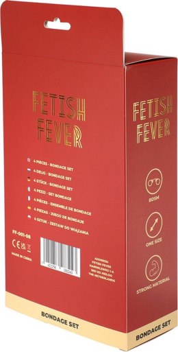 Zestaw bondage Fetish Fever czerwony 4 elementy