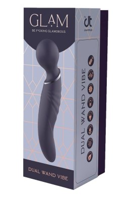 Wibrator Glam Dual Wand Dream Toys silikonowy USB 21,5 cm