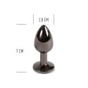 Aluminiowy korek analny Secret Play gunmetal 7 cm
