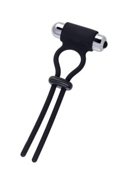 Lasso zaciskowe wibrujące A-Toys czarne silikonowe 14 cm