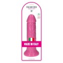Dildo cyberskórzane Sansone Toyz4lovers różowe 25,5 cm