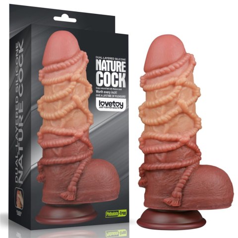 Dildo dwuwarstwowe Lovetoy silikonowe 24 cm