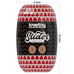 Masturbator dwustronny Lovetoy anus i pochwa brązowy TPE