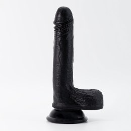 Dildo realistyczne Crushious Inviktus silikonowe czarne 19 cm