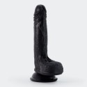 Dildo realistyczne Crushious Inviktus silikonowe czarne 19 cm