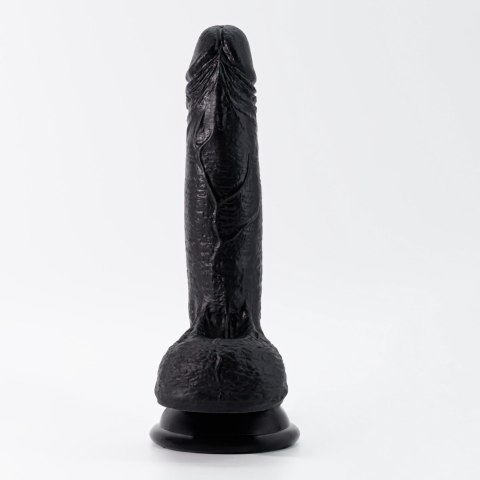 Dildo realistyczne Crushious Inviktus silikonowe czarne 19 cm